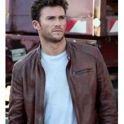 THE FATE OF THE FURIOUS SCOTT EASTWOOD (LITTLE NOBODY) BROWN LEATHER JACKET