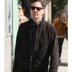 GOOD GIRLS ANDREW MCCARTHY (MR. FITZPATRICK) BLACK SUEDE LEATHER JACKET