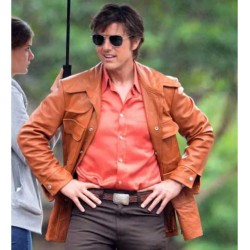 American Made Tom Cruise (Barry Seal) Brown Leather Jacket