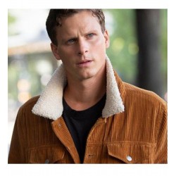 Young Wallander Adam Palsson (Kurt Wallander) Leather  Jacket  