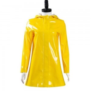 Coraline Yellow Leather Coat
