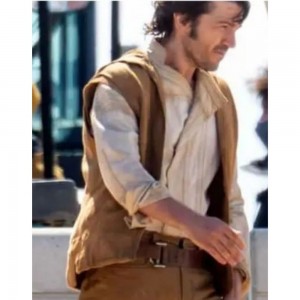 Star Wars Andor Diego Luna Brown Wool Vest