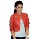 Ariana Grande Red Studded Jacket