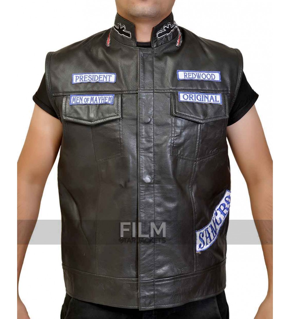Sons Of Anarchy Jax Teller Biker Vest With Patches