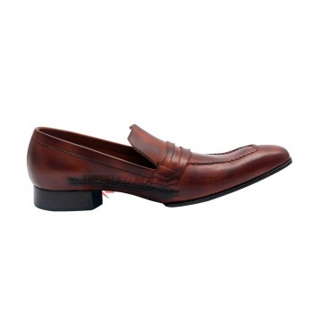 TawLeed Full strap Loafer Distressed Brown Shoes