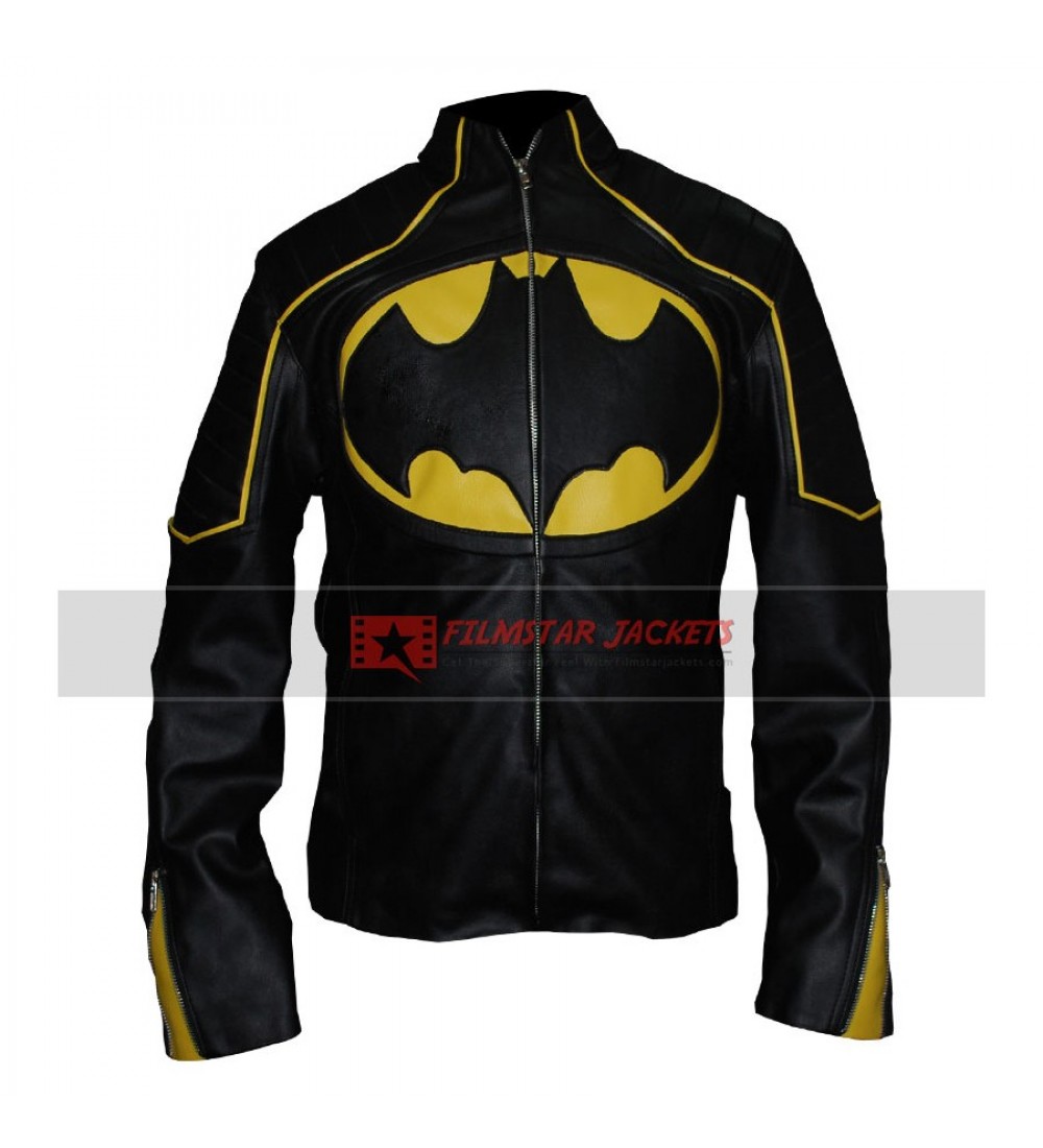 New Men's Justice League Gotham The Dark Knight Outlaw Batman Leather Jacket-601  | eBay