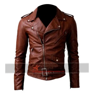 Belted Rider Brown Leather Jacket