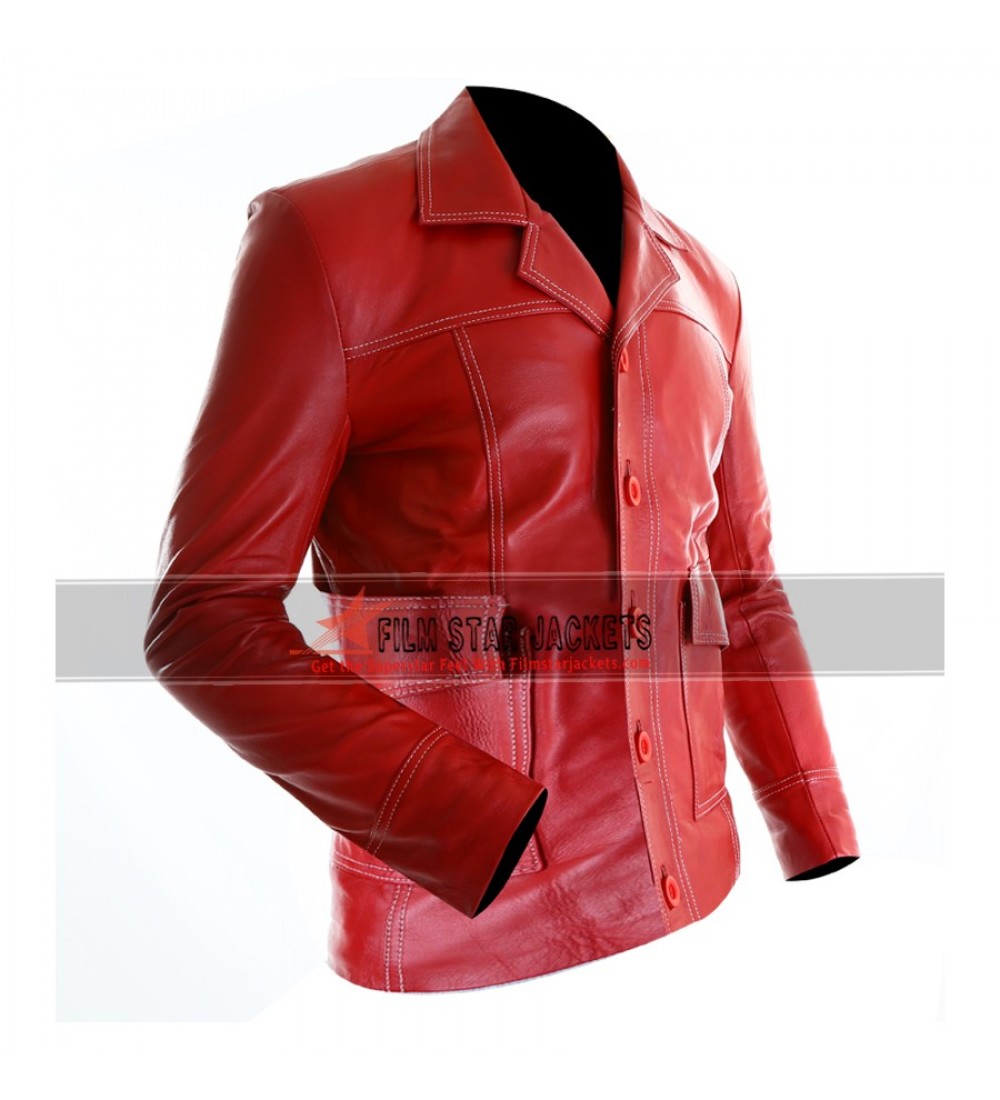 Brad Pitt Fight Club Leather Jacket : LeatherCult: Genuine Custom Leather  Products, Jackets for Men & Women