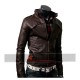 Strap Slim-Fit Rider Dark Brown Jacket