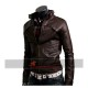 Strap Slim-Fit Rider Dark Brown Jacket